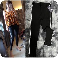 ราคา กางเกงยีนส์ยืด กางเกงสกินนี่ขาเดฟ ยีนส์ขายาวผญ แต่งแถบด้านข้าง เอวสูงผ้ายืด กางเกงเลคกิ้ง ทรงบอยสลิม พร้อมส่งในไทย (22313440560)