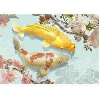 ราคา โปสเตอร์ภาพปลาคาร์ฟคู่ การค้า ธุรกิจ กำไรงาม รุ่งเรือง ภาพมงคล เสริมฮวงจุ้ย PA 9006 2 ขนาด A3 กว้าง 42 x สูง 29 7 ซม แนวนอน โฟโต้ 200 แกรม (16962141976)