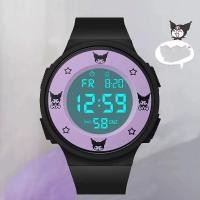 ราคา Sanrio Kuromi นาฬิกาซิลิโคนสำหรับเด็กผู้หญิงJam Tangan Elektronik หน้าปัดทรงกลมคุณภาพสูง Jam Tangan Sport กันน้ำสำหรับเด็กนักเรียนเด็ก (21362098911)