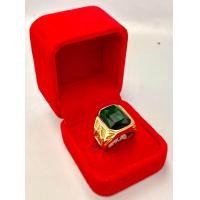 ราคา แหวนทอง 18k พลอยมรกตสีเขียวพลอยบุษราคัมสีเหลืองช่วยเสริมราศีความอุดมสมบูรณ์ร่ำรวยเงินทอง (22059399867)