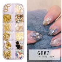 ราคา DIYเปลือกหอยแต่งเล็บ เปลือกหอย ตกแต่งเล็บ เปลือกหอยแต่งเล็บแบบบาง ติดง่าย12 เซลล์ (9106690516)