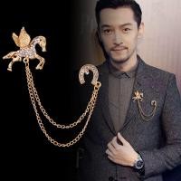ราคา ชุดสูททักซิโด้มีโซ่พร้อม Lencana Pin หมุดเข็มกลัดของผู้ชายชุดสูททักซิโด้ 50สไตล์ให้เลือก1ชิ้น (920812335)
