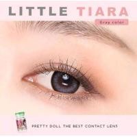 ราคา คอนแทคเลนส์ ลายธรรมชาติ Mini Tiara สีเทา ตาล gray brown ค่าสายตา 0 00 10 00 (16440052768)