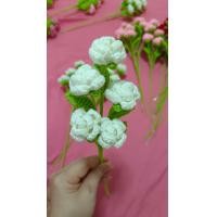 ราคา ดอกกุหลาบจิ๋ว ไหมพรม งานฝีมือแท้100 (22269523441)