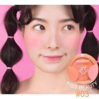 ราคา พร้อมส่ง NO 83664 03 TWO TONE BLUSHER KISS BEAUTY (21875512064)