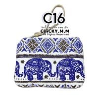 ราคา กระเป๋าลายช้าง กระเป๋าลายไทย Thai style bag กระเป๋าใส่เหรียญ กระเป๋าสตางค์ ของฝากต่างชาติ กระเป๋าช้าง (17143513615)