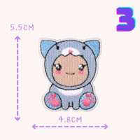 ราคา 10บาททุกชิ้น DIY ตัวรีดติดเสื้อ อาร์มติดเสื้อ ลายกระต่ายในชุดคลุม งานปัก รีดติดผ้าได้เลย ติดง่ายมากๆค่ะ (18230035787)
