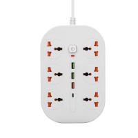 ราคา Power Strip Surge Protector ปลั๊กไฟ ปลั๊กไฟต่อพ่วง ปลั๊กไฟ 3 ตา มี 6 ช่อง AC Socket และ ช่องชาร์จ USB 3 Port USB C 20W 3A Quick Charge PD QC3 0 IQ2 4A สายยาว 2 เมตร สายไฟ100 ทองแดง (10021867448)