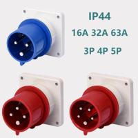 ราคา 16A 32A Waterproof Industrial Anti Plugs Reverse Aviation Male Female Plug 3P 4P 5P IP44 IP67 (16860257108)