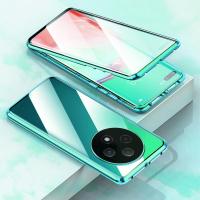 ราคา Oppo Reno เคส12 F 5G สำหรับ OPPO Reno 12 F 12F OppoReno12F 4G 5G 2024 2024ฝาพับกระจกสองด้านกันชนโลหะ360เต็มเคสป้องกันแบบแข็งกันกระแทกกล้องฝาครอบด้านหลัง (22408481425)