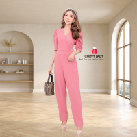 ราคา JL13 จั้มสูทขายาว ไขว้หน้า ผ้ายืดทั้งตัว มีไซส์สาวอวบ S33 35 M L36 40 L XL40 44 ชุดผู้หญิง สาวอวบ ชุดออกงานหรู ทำงาน (21340820683)