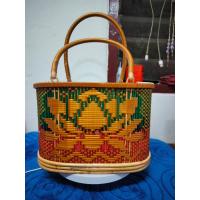 ราคา ตะกร้าหวายทรงกระเป๋ารี ไม่มีใาSize M (22014902815)