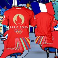 ราคา เสื้อยืดกีฬาปารีส 2024 Paris Matchเสื้อผ้าเสื้อยืดกีฬาแขนสั้นแห้งเร็วปารีสเสื้อยืดที่ระลึก (22258249086)