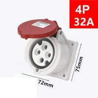 ราคา IP44กันน้ำขั้วต่ออุตสาหกรรมไฟฟ้า3P 4P 5P ปลั๊กอุตสาหกรรมชายหญิง (20800991723)