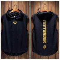 ราคา CAMPOUT ผู้ชายกีฬาเสื้อกั๊กฤดูร้อนเสื้อกั๊กคลุมด้วยผ้าหลวมบาสเกตบอลการฝึกอบรมสูทลำลองเสื้อยืดแขนกุด เสื้อกั๊ก (16112052404)