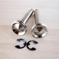 ราคา เซ็ทสลักพักเท้า สีเงิน เรียบร่อง HONDA น็อตสลักพักเท้า สลัก สแตนเลสแท้ 100 (16324406636)