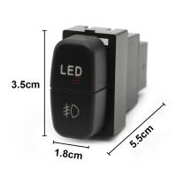 ราคา ASX Lancer มิตซูบิชิปาเจโรไทรทันไฟ LED สีแดงคู่หน้าหลังไฟตัดหมอกสวิตช์เปิดปิด DC12V ปุ่มเปิดปิด (21611875623)