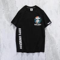 ราคา มาใหม่ Aape เสื้อยืดแขนสั้นลําลอง สีดํา และสีขาว สําหรับผู้ชาย และผู้หญิง (21930772584)