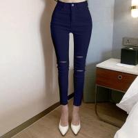 ราคา กางเกงยีนส์ยืด กางเกงสกินนี่ แต่งขาด ผ้ายืด กระชับ เก็บพุง ทรงขาเดฟเอวสูง กางเกงยีนส์ ผ้านิ่มเก็บทรง ราคาดีที่สุด พร้อมส่งในไทย (22313402603)