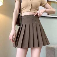 ราคา กระโปรงพลีท กระโปรงเทนนิส มีซับในตัว เอวสูง ทรงเอ เข้ารูป สีพื้น สไตล์ญี่ปุ่น แมทช์ได้กับทุกชุด (22342317129)