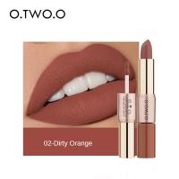 ราคา Horec O TWO O Lipstick ลิปสติกเนื้อแมทกำมะหยี่ 2 in 1 ลิปกลอสเนื้อนุ่ม 2 in 1 เคลือบริมฝีปาก 12 สี (22119755574)