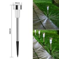 ราคา ไฟปักพื้น ไฟปักสนามหญ้า มีให้เลือกสามสี โซล่าเซลล์ Solar cell nightsun ลานกลางแจ้งจัดสวนตกแต่ง Solar Light ไฟปักสนาม (22273429719)