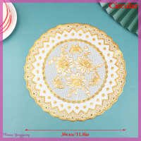 ราคา Manao เสื่อรองจานลายลูกไม้ปักลาย3D สำหรับห้องครัวแผ่นรองผ้าเช็ดปากลายคริสต์มาส (20872393045)