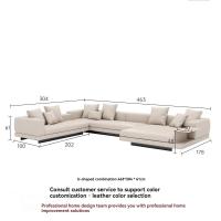 ราคา AUGA โซฟาตัวแอลใหญ่หนังแท้ L shape genuine leather sofa set for villa big couch (21724551514)