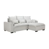 ราคา INDEX LIVING MALL โซฟาเบดผ้า L shape ด้านซ้าย รุ่นโดมิน่า สีครีม (21392448733)