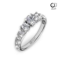 ราคา Zilvy แหวนเพชรแท้ วงหญิง เพชรรวมเพชรน้ำร้อย 0 30 กะรัต (1224000945)