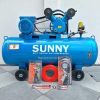 ราคา SUNNY ปั๊มลม ถังลม ขนาด 150 ลิตร มอเตอร์ 3 แรงม้า 2 สูบ ขนาดกระบอกสูบ 65mm มอเตอร์ทองแดงแท้ ทนทาน พร้อมอุปกรณ์ 6 อย่าง (22447207065)
