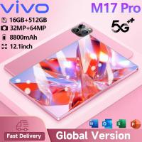 ราคา รับประกัน 1 ปี 2024ใหม่ ของแท้ VIV0 M17 Pro 5G 12 1 แท็บเล็ต 8800mAh Tablet Andorid 13 0 โทรได้ Full HD แท็บเล็ตถูกๆ RAM16G ROM512G รองรับ 2ซิมการ์ด จัดส่งฟรี รองรับภาษาไทย หน่วยประมวลผล 13 core แท็บ 