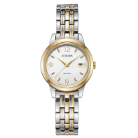 ราคา CITIZEN นาฬิกาคู่รักกันน้ำของแท้ทำจากสแตนเลสสตีลพลังงานแสง bm7304 ew2234 (6177342631)