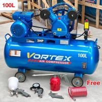 ราคา ปั้มลมใหญ่ ขนาด 100ลิตร 3แรงม้า 2สูบ ของแท้ ปั้มลมVortex รุ่นงานหนัก แถมฟรี อุปกรณ์ใช้งาน ใช้ไฟบ้าน ลมแรงต่อเนื่อง ปั้มลมราคาถูก ทนทาน พร้อมอุปกรณ์ใช้งาน รถใหญ่ เติมลมเร็ว ประกัน 2ปี (21837802238)