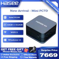 ราคา ใหม่เอี่ยมมีคอมพิวเตอร์ขนาดเล็ก Intel N100 16กิกะไบต์แรม LPDDR5 512กิกะไบต์ M 2 NVMe เอสเอสดีของเครื่องพีซี Windows 11คอมพิวเตอร์ขนาดเล็ก3 4GHZ 4แกน4กระทู้3 USB 3 1 3 HDMI 4K UHD 1 สาย HDMIWIFI 5 BT 5