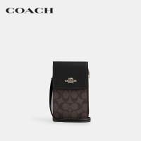 ราคา COACH กระเป๋าสะพายข้างรุ่น North South Phone Crossbody In Signature Canvas CM234 IMAA8 สีน้ำตาล (21628861769)
