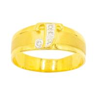 ราคา Happy Jewelry แหวนตัวอักษรตัว J หน้ากว้าง ทองแท้ 9k 37 5 เพชรเกสร AL103 (22546551644)