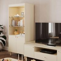 ราคา Koncept Furniture ตู้โชว์ชั้นกระจก ขนาด 80 ซม รุ่น Blanca สีครีม 80x45x180 ซม (21406942036)