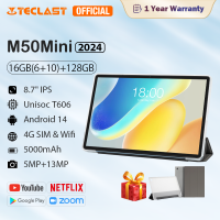 ราคา ใหม่ TECLAST M50Mini 8 7นิ้ว Android14แท็บเล็ตแอนดรอยด์14แท็บเล็ต8คอร์ CPU ซิมแท็บเล็ตฟรี 4G LTE 5G WIFI L1 Widevine 16GB 128GB 1การขยายตัว TB TF บางและเบา รับประกัน1ปี (22464051276)