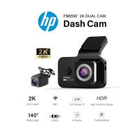 ราคา HP F965W DASHCAM กล้องติดรถยนต์ กล้องหน้า หลัง 2K sensor GPS 3 LCD WiFi รับประกันสินค้า 2 ปี (22023901230)