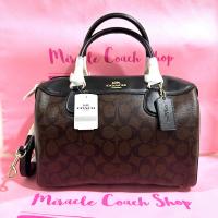 ราคา กระเป๋า Coach ของแท้ มือ 1 มีตำหนิ ทรงหมอน 12 นิ้ว มีหมุดที่ฐาน ลดราคาล้าง stock COACH 31383 LARGE BENNETT SATCHEL IN SIGNATURE CANVAS Brown Clearance (21753231197)