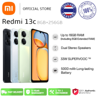 ราคา จัดส่งภายใน 24 ชั่วโมงหรือน้อยกว่า ประกันศูนย์ Redmi 13C 5G 8 256GB โทรศัพท์มือถือ แบตเตอรี่ 5000mAh รับประกัน 15 เดือน 90Hz FHD (22089054369)
