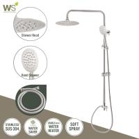 ราคา WS ฝักบัวอาบน้ำ เรนชาวเวอร์น้ำอุ่น แถมฟรี สายน้ำดีสแตนเลส WS 8099H (11783060552)