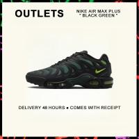 ราคา กล่องที่สมบูรณ์ Nike Air Max Plus Black Green Running Shoes FD4290 006 รับประกัน 1 ปี (21887574760)