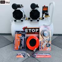 ราคา ETOP ถังลม ปั๊มลมออยฟรี ปัีมลม ขนาด 50 ลิตร รุ่น XH60050L 1200W อุปกรณ์ 6 อย่าง ปลั๊กพ่วง 10 เมตร รับประกัน 1 ปีเต็ม (10074242723)