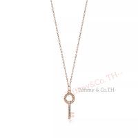 ราคา Tiffany Company Tiffany Modern Key เปิดจี้กุญแจกลม กุหลาบ 18k ทองคำขาวพร้อมเพชร สร้อยคอนักออกแบบแบรนด์หรู (22421324326)
