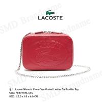 ราคา Lacoste กระเป๋าสะพายข้างผู้หญิง รุ่น Lacoste Women s Croco Crew Grained Leather Zip Shoulder Bag Code NF2970NL D50 (21345162445)