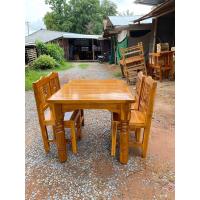 ราคา ชุดโต๊ะทานข้าวไม้สัก4ที่นั่ง 6ที่นั่ง 8ที่นั่ง ผลิตจากไม้สักแท้ ราคาโรงงาน (22302594598)
