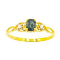 ราคา Happy Jewelry แหวนเพชร ประดับพลอยแท้ ด้านข้างก้านไขว้กันเป็นรูปหัวใจ แหวนเพชร แหวนทองเพชรแท้ ทองแท้ 37 5 PL113 (21841653193)