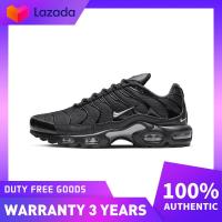 ราคา เคาน์เตอร์ของแท้ Nike Air Max Plus Mini Swoosh Black Metallic Silver Running Shoes DX8971 001 (22410106842)